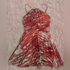 Red and White Dress